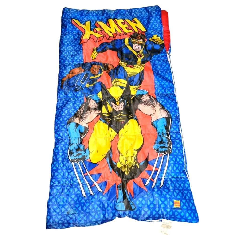 Vintage 1994 Marvel X-Men Sleeping Bag - Wolverine, Cyclops, Bishop